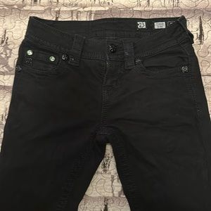 Miss Me black standard skinny jeans, size 23